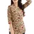 Beige printed crepe short-kurtis