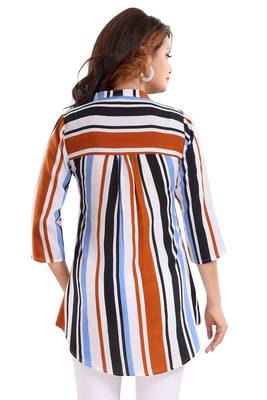 Multicolor printed crepe short-kurtis 2