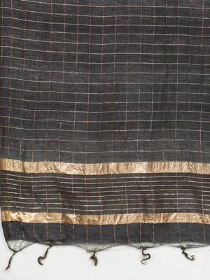 Printed Straight Cotton Black Stitched Kurta Pant With Dupatta 8