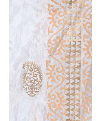 A R SILK Pahadi Print White Colour Silk Fancy Dupatta/Chunnis 5