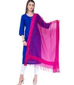 A R SILK Chandna Pink Colour Organza Cotton Fancy Dupatta/Chunnis
