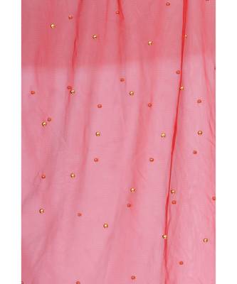 A R SILK Net Moti Red Colour Net Fancy Dupatta/Chunnis 5