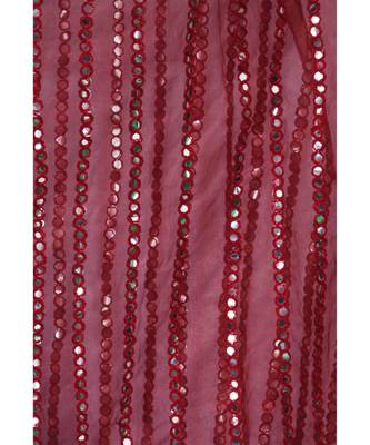 A R SILK Multi Stripe Maroon Colour Organza Cotton Fancy Dupatta/Chunnis 5