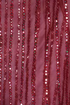 A R SILK Multi Stripe Maroon Colour Organza Cotton Fancy Dupatta/Chunnis