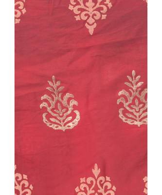 A R SILK Maroon Colour Gold Print Chanderi Cotton Dupattas/Chunnis 5