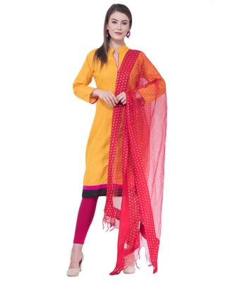 A R Silk Gold Print Maroon Colour Orgenza Cotton Regular Dupatta/Chunnis 3