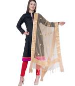 A R Silk Gotta Patti Embroidery Golden Colour Orgenza Cotton Regular  Dupatta/Chunnis