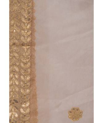 A R Silk Gotta Patti Embroidery Golden Colour Orgenza Cotton Regular  Dupatta/Chunnis 4