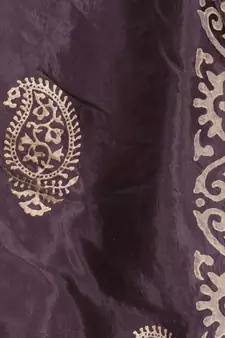 A R SILK Pahadi Print Black Colour Silk Fancy Dupatta/Chunnis