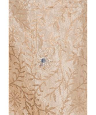 A R Silk Embroidery With Gold Print Golden Colour Silk Fancy Dupatta/Chunnis 4