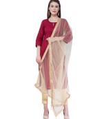A R SILK Net Moti Beige Colour Net Fancy Dupatta/Chunnis