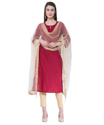 A R SILK Net Moti Beige Colour Net Fancy Dupatta/Chunnis 5