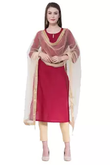 A R SILK Net Moti Beige Colour Net Fancy Dupatta/Chunnis
