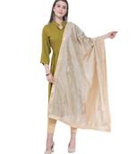 A R Silk Gota Patti Golden Colour Silk Fancy Dupatta/Chunnis