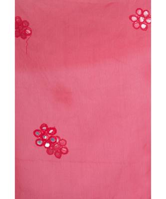 A R Silk Mirror Work Red Colour Orgenza Cotton Fancy Dupatta/Chunnis 4