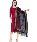 A R Silk Gotta Patti Embroidery Black Colour Orgenza Cotton Fancy Dupatta/Chunnis
