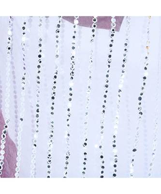 A R Silk Mirror Work White Colour Orgenza Cotton Fancy Dupatta/Chunnis 3