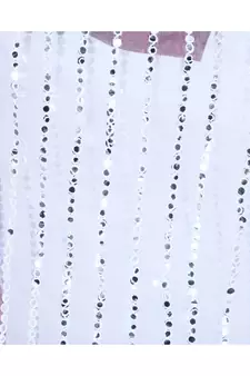 A R Silk Mirror Work White Colour Orgenza Cotton Fancy Dupatta/Chunnis