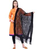 A R Silk Mirror Work Black Colour Orgenza Cotton Fancy Dupatta/Chunnis