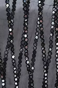 A R Silk Mirror Work Black Colour Orgenza Cotton Fancy Dupatta/Chunnis