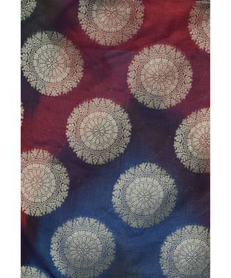 A R SILK Zari Embroidery Multi Colour Vanarasi Silk Fancy Dupattas & Chunnis 4