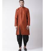 Dupion Silk Orange DEYANN Kurta with Patiala set
