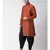 Dupion Silk Orange DEYANN Kurta with Patiala set