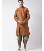 Dupion Silk Orange DEYANN Kurta with Patiala set