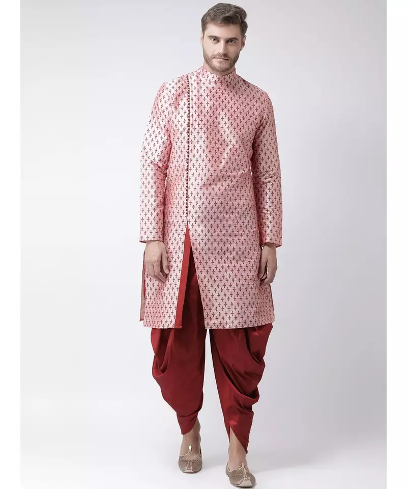 Dupion Silk pink DEYANN Kurta with Patiala set