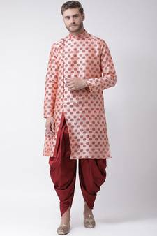 Dupion Silk pink DEYANN Kurta with Patiala set