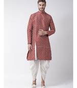 Dupion Silk Red DEYANN Kurta with Patiala set