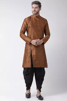 Dupion Silk Copper DEYANN Kurta with Patiala set