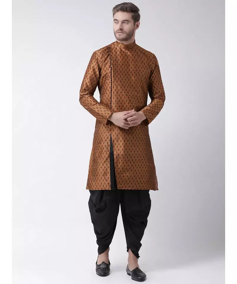 Dupion Silk Copper DEYANN Kurta with Patiala set