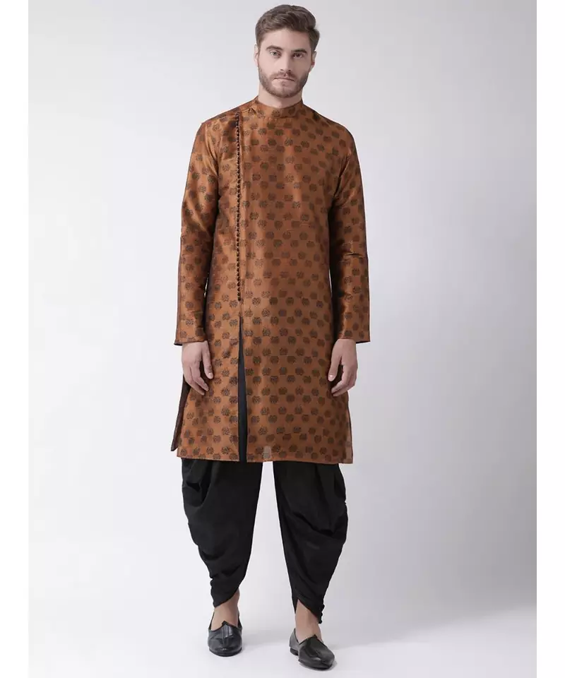 Dupion Silk Copper DEYANN Kurta with Patiala set