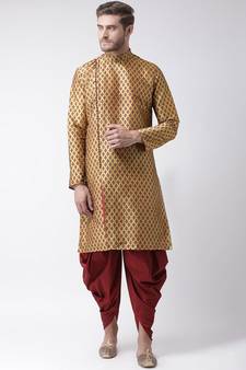 Dupion Silk Brown DEYANN Kurta with Patiala set