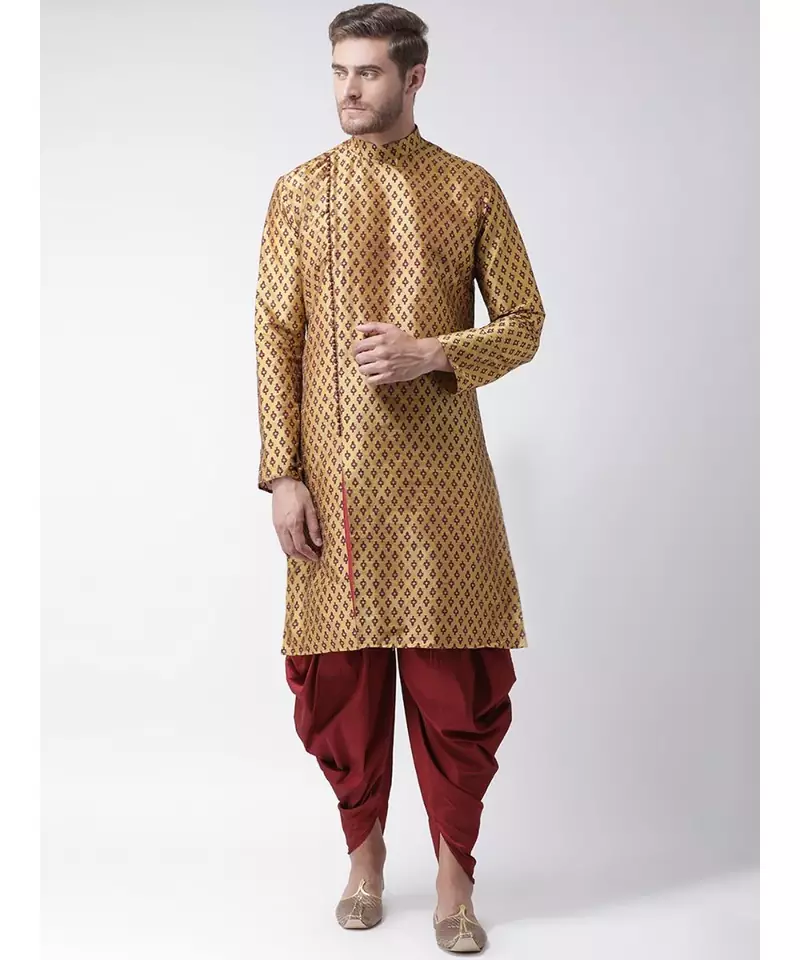 Dupion Silk Brown DEYANN Kurta with Patiala set