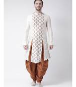 Dupion Silk Off White DEYANN Kurta with Patiala set