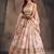 Stunning White Organza Zari and Sequins Work Floral Wedding Lehenga Choli for Women