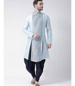 Dupion Silk Sky Blue DEYANN Kurta with Patiala set