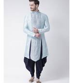 Dupion Silk Sky Blue DEYANN Kurta with Patiala set