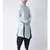Dupion Silk Sky Blue DEYANN Kurta with Patiala set