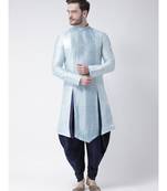 Dupion Silk Sky Blue DEYANN Kurta with Patiala set