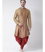 Dupion Silk Brown DEYANN Kurta with Patiala set