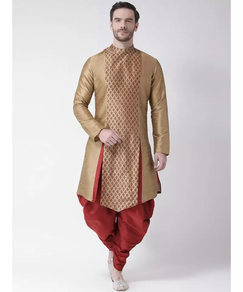 Dupion Silk Brown DEYANN Kurta with Patiala set