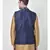 Silk Blend Navy Blue DEYANN Ethnic Jacket