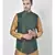 Silk Blend Green DEYANN Ethnic Jacket