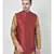 Silk Blend Red DEYANN Ethnic Jacket