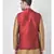 Silk Blend Red DEYANN Ethnic Jacket