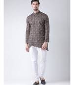 Cotton Blend Black DEYANN Kurta with Churidar set