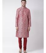 Dupion Silk pink DEYANN Kurta with Churidar set
